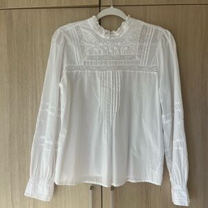 GAP White Embroidered Blouse